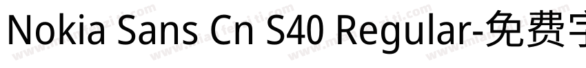 Nokia Sans Cn S40 Regular字体转换